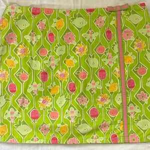 Vintage 1990's Lilly Pulitzer Ladybug Printed Cotton Mini Skirt